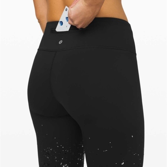Lululemon SPECIAL EDITION Speed Wunder Tight Leggings 28" Speckle Shine Sz 2 - Picture 5 of 14